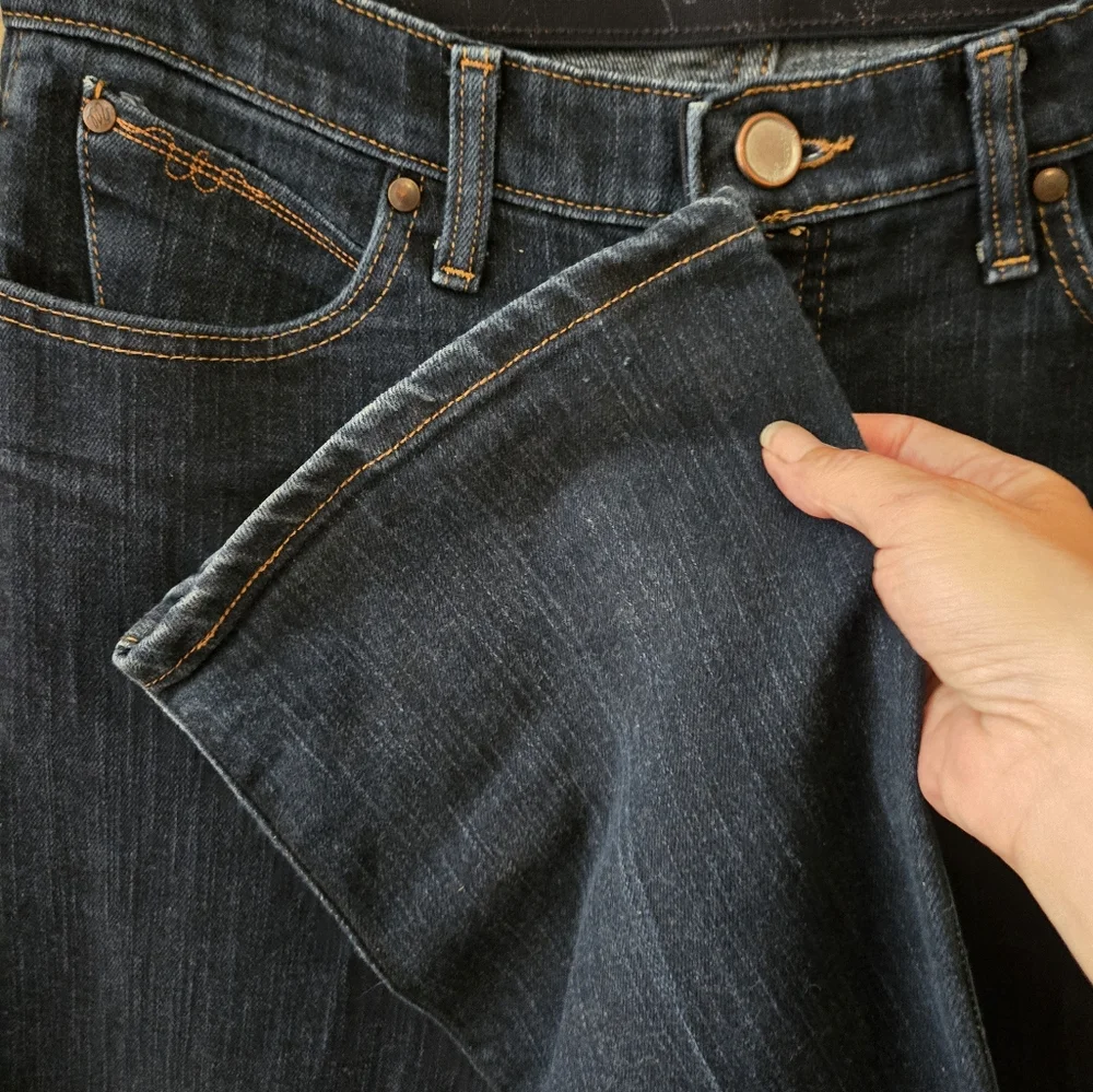 Women's Wrangler Q-Baby Ultimate Riding Jeans Size 7/8 X 34 - Picture 6 of 11